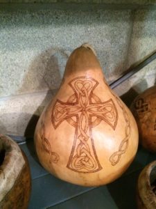 gourd with cross design